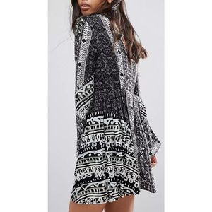 Free People Tegan Border Printed mini-dress Size 8